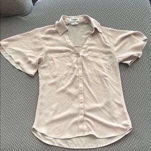 Express Women's Blush Button-Up Top